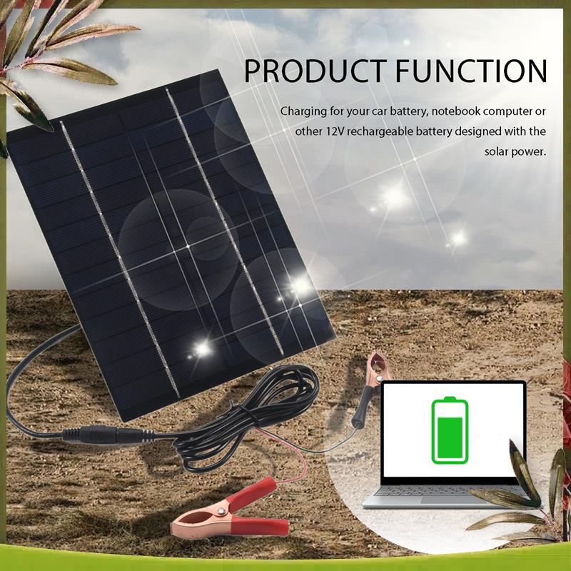 Solar Emergency Charger - AB98-5.5W 12V Zonnepaneel Batterijlader Board Waterdichte