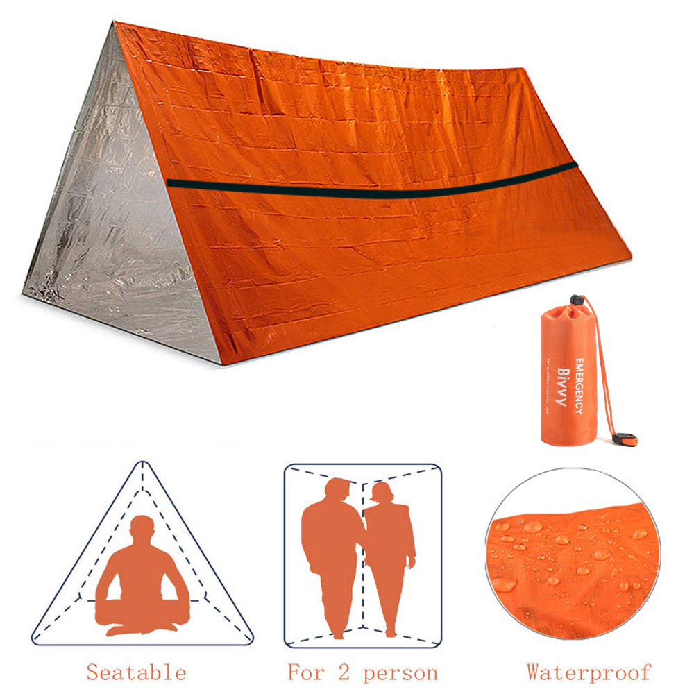 Bivy Bag Emergency - 2-persoons noodopvang Bivy Survival Tent Kit