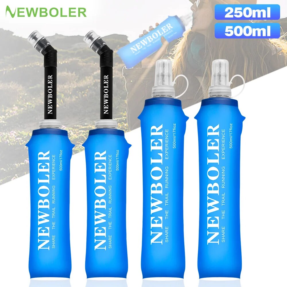 Water Bag Collapsible - NEWBOLER 250ml 500ml Waterfles TPU Opvouwbare