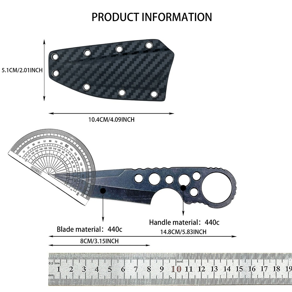 Full Tang Compacte Klim-, Back - Bushcraft Knife Fixed recensie en prijs