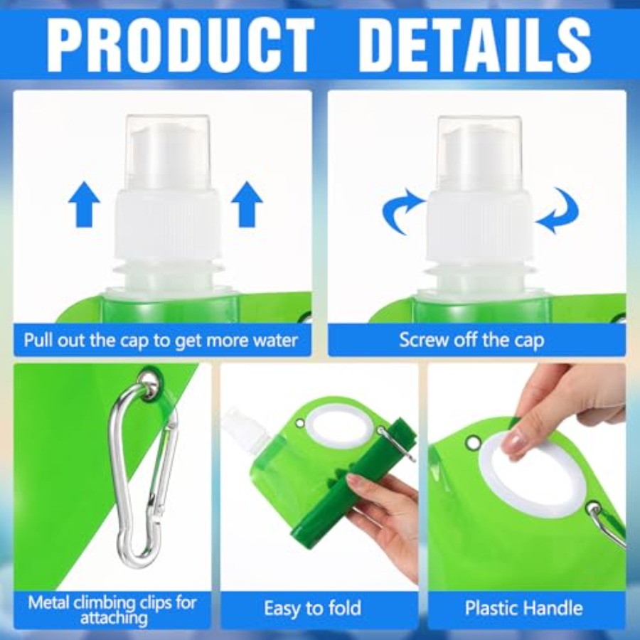 22 oz opvouwbare waterflessen  - Water Bag Collapsible recensie en prijs